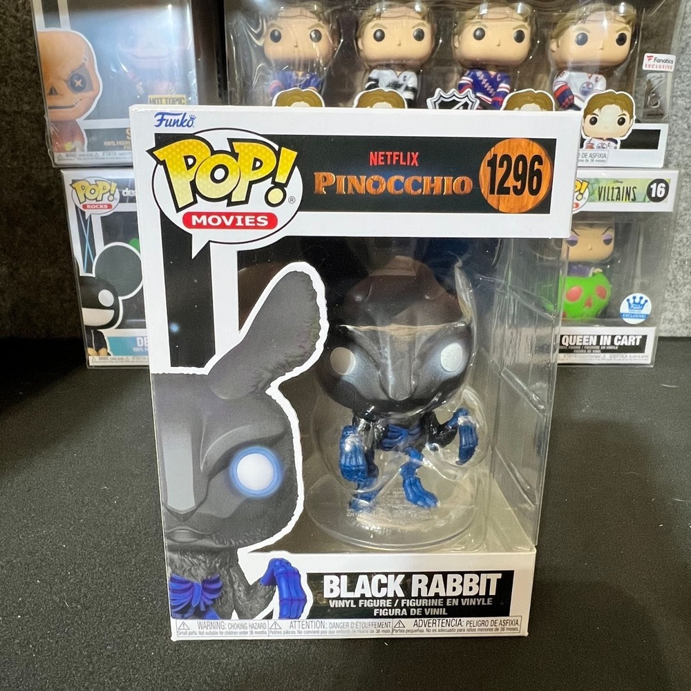 Funko Pop Movies Pinocchio Black Rabbit 1296 Netflix Vinyl Figure Collectible